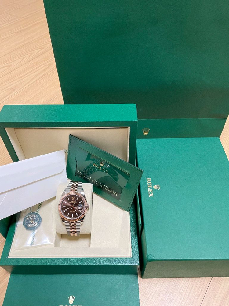 롤렉스 126331 데이저스트 41 초코판 바 인덱스 로골콤비--3