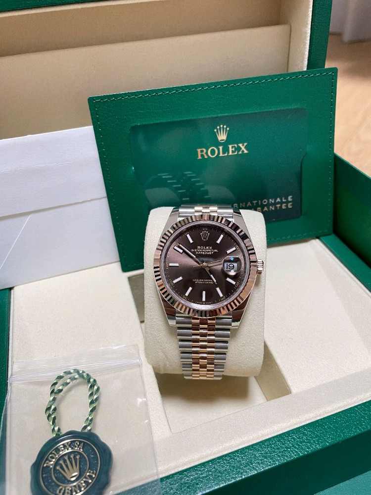 롤렉스 126331 데이저스트 41 초코판 바 인덱스 로골콤비--5