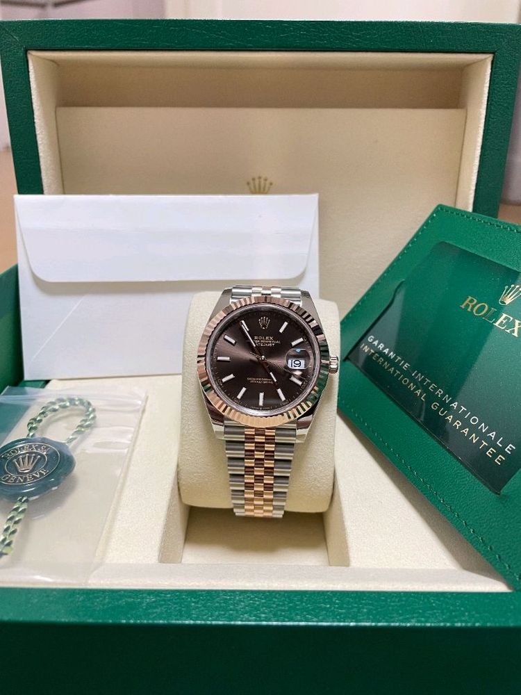 롤렉스 126331 데이저스트 41 초코판 바 인덱스 로골콤비--6