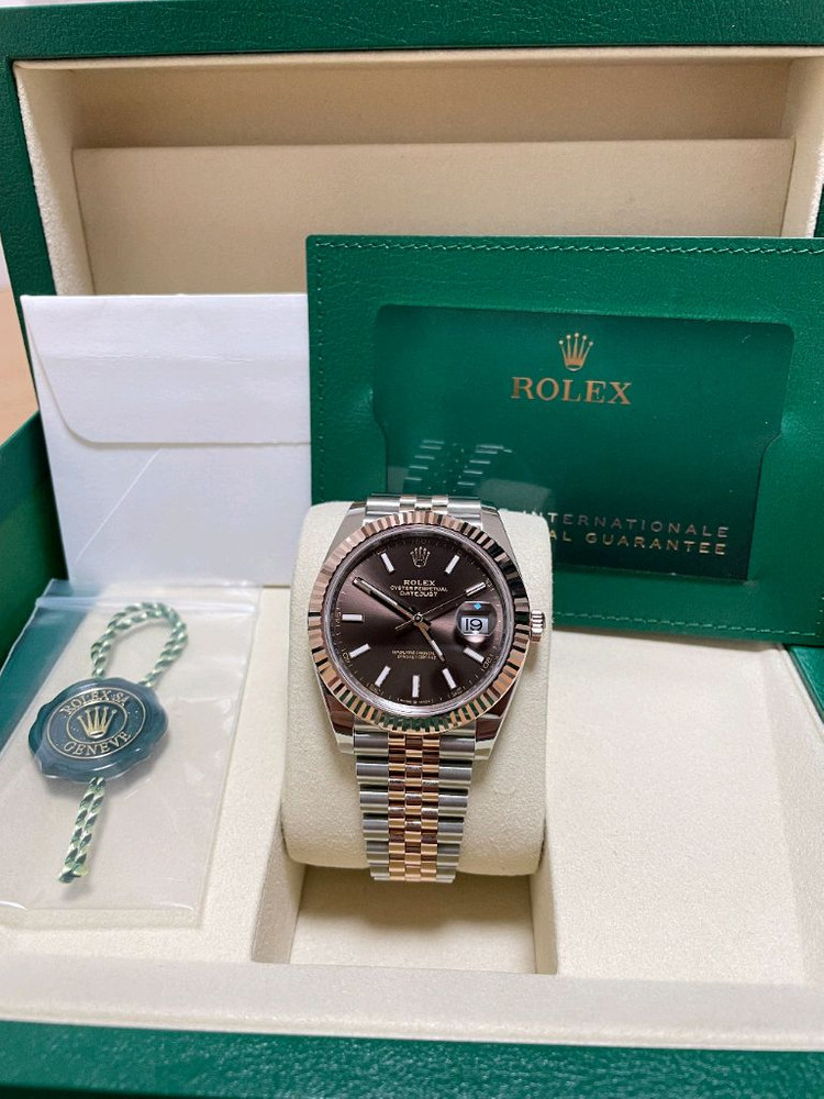 롤렉스 126331 데이저스트 41 초코판 바 인덱스 로골콤비--9