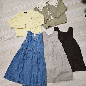 벨라비 셀덴 여아 니트 골덴 데님 원피스 120,130