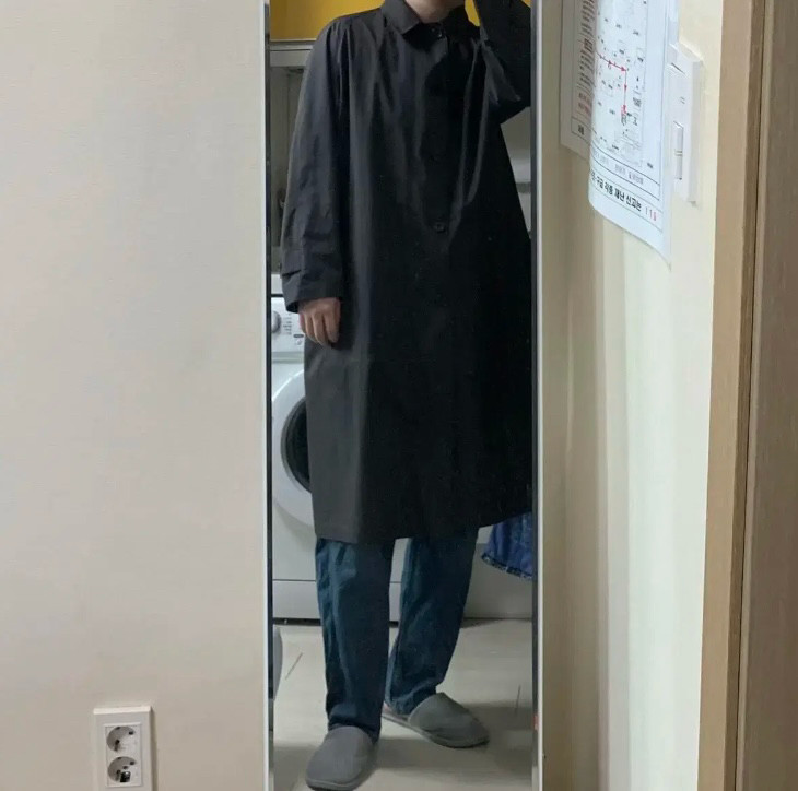 [XL]유니클로U 싱글브레스트 트렌치코트--1