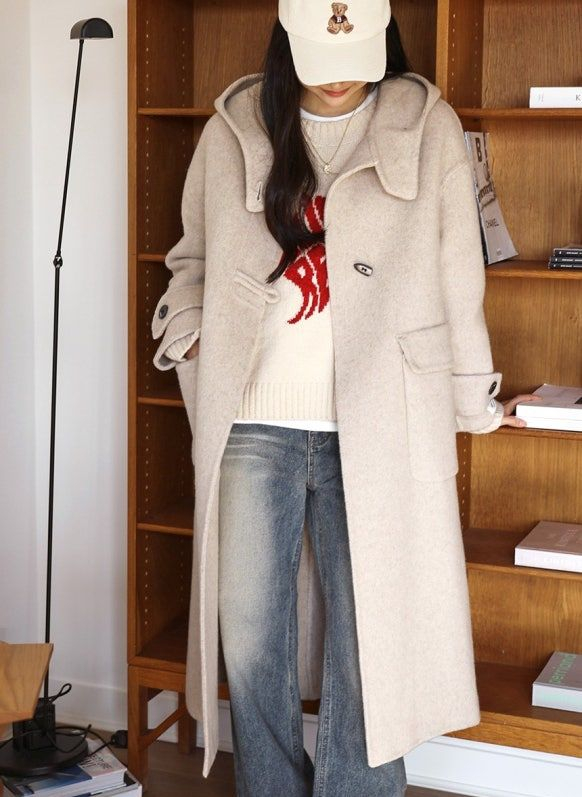 //새상품// 오트밀 자타라 핸드메이드 코트 이미지