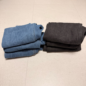 밴딩 와이드 데님 팬츠 청바지 66사이즈 일괄 (블루레이스, 바닐라비 등)