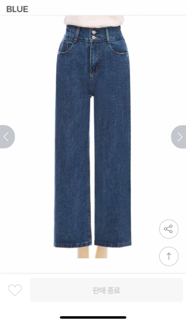 밴딩 와이드 데님 팬츠 청바지 66사이즈 일괄 (블루레이스, 바닐라비 등)--3