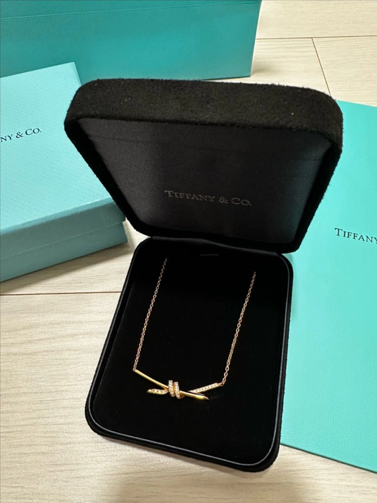 티파니 노트 파베 목걸이 로즈골드 18k 이미지