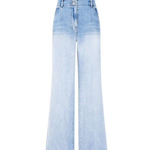 [새상품]보브(VOV) 아웃포켓 투버튼 와이드 데님팬츠