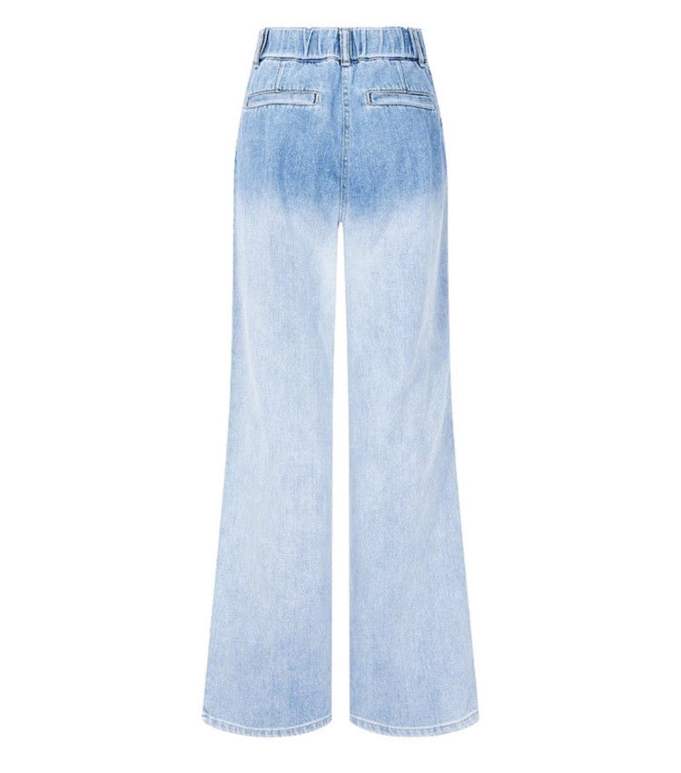 [새상품]보브(VOV) 아웃포켓 투버튼 와이드 데님팬츠--1