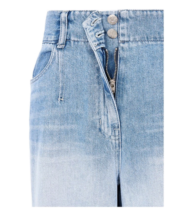 [새상품]보브(VOV) 아웃포켓 투버튼 와이드 데님팬츠--2