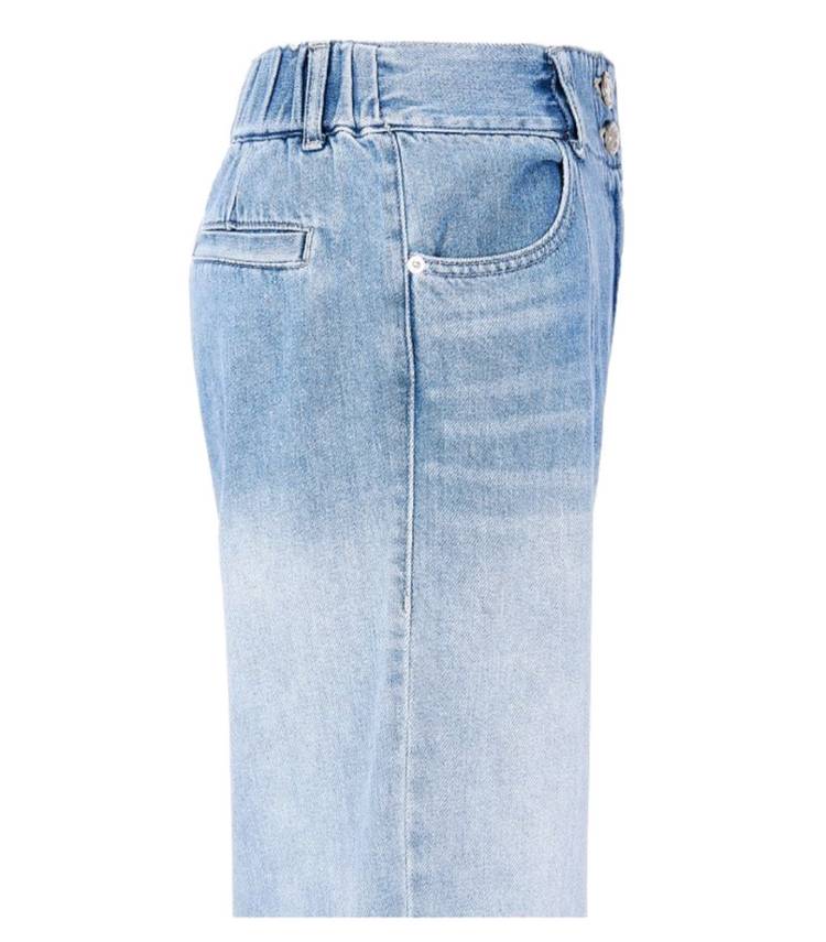 [새상품]보브(VOV) 아웃포켓 투버튼 와이드 데님팬츠--3