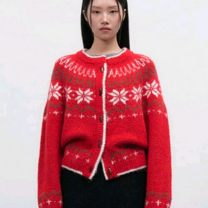 제너럴아이디어 노르딕 레드 가디건 S