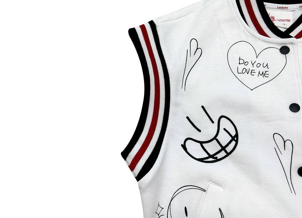 Luckytry(럭키트라이)-Drawing Line cotton Vest(150) 이미지