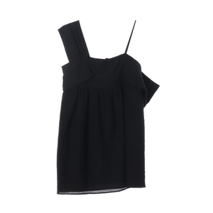 (새상품)버뮬라 블랙 텐셀 오프숄더 미니 원피스 드레스 S