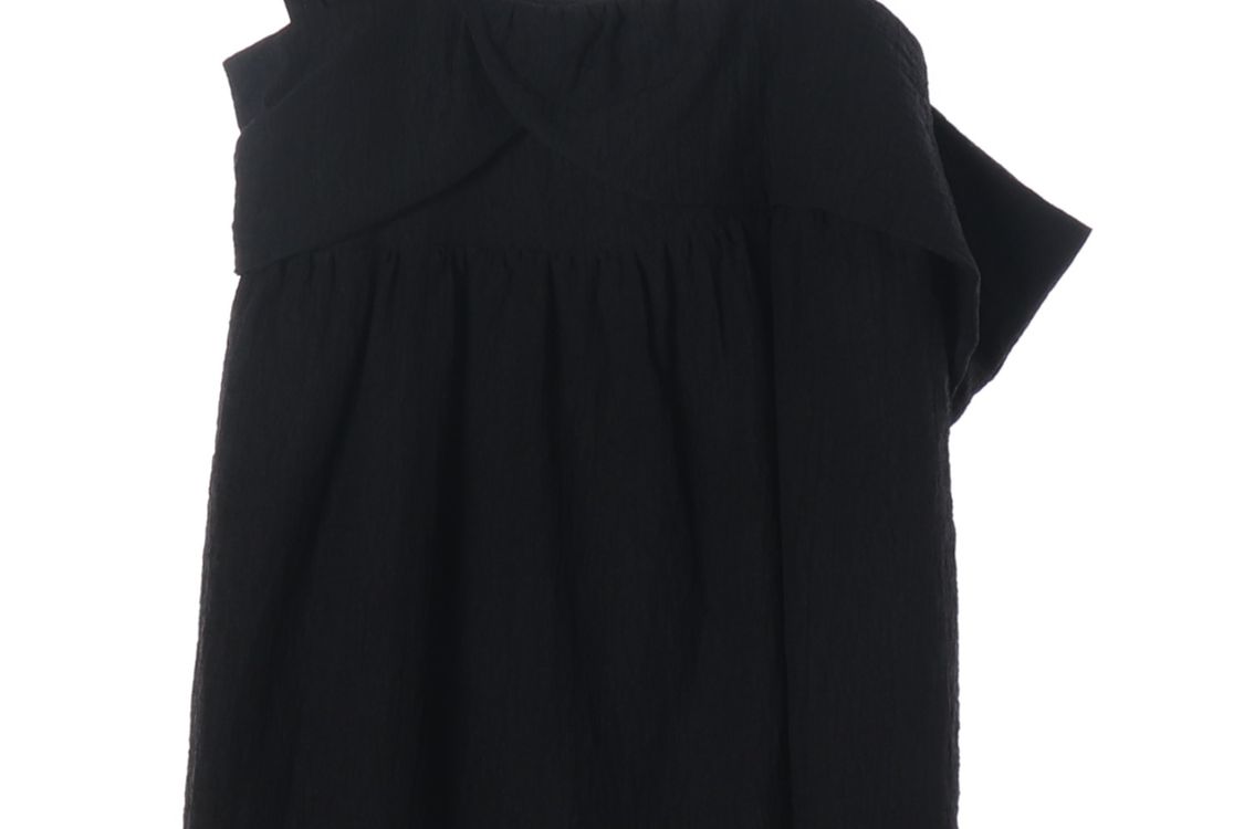 (새상품)버뮬라 블랙 텐셀 오프숄더 미니 원피스 드레스 S--3