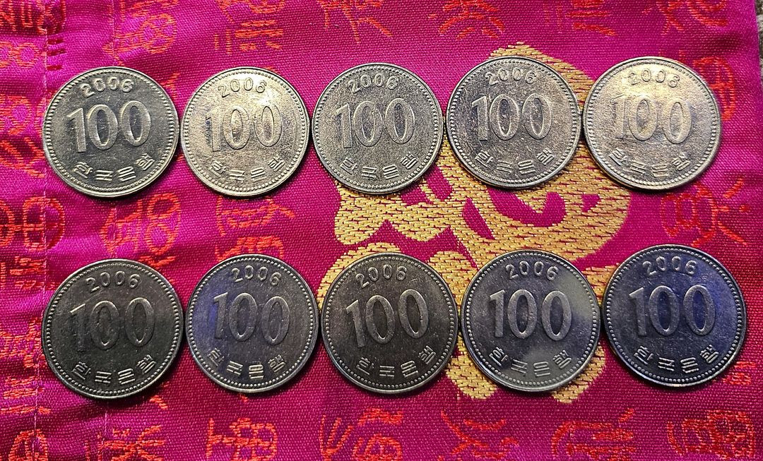 2006년 100원 동전 10개 일괄 이미지
