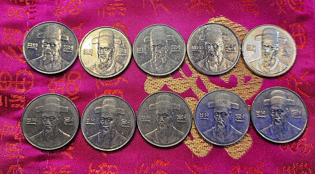 2006년 100원 동전 10개 일괄 이미지