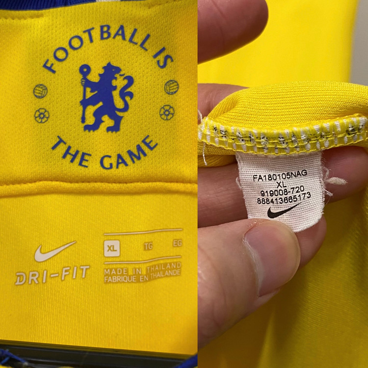 <XL> 나이키 18-19 첼시 어웨이 유니폼--5