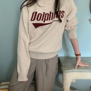 프리티영띵 돌핀 나그랑 니트 - 베이지