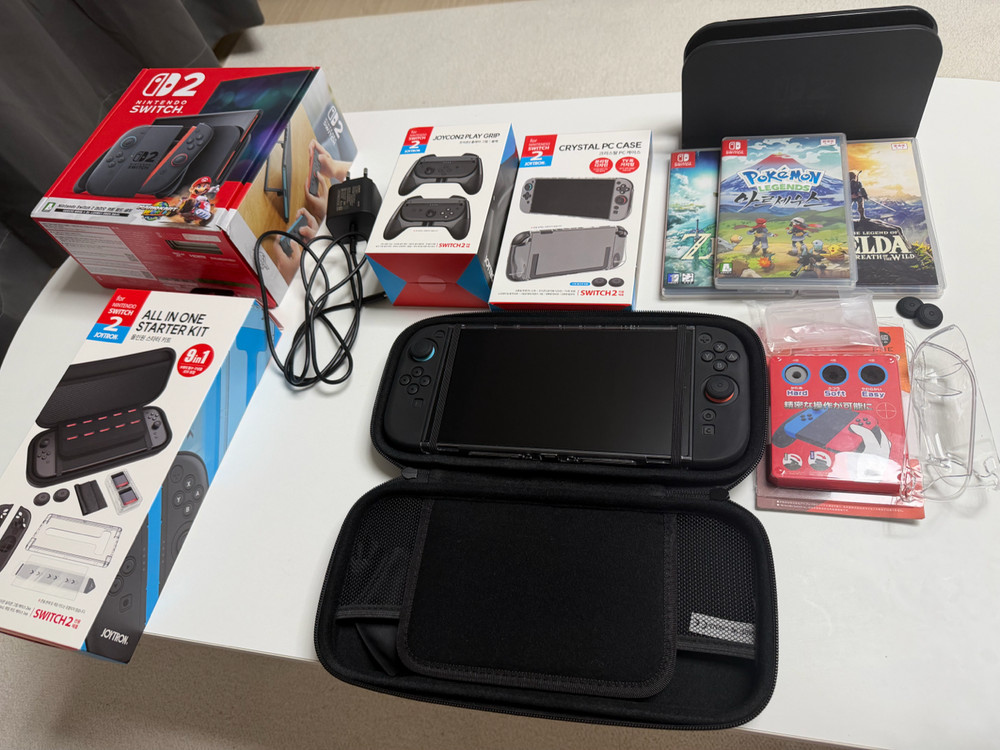 닌텐도 스위치2 민트급 풀세트 + 게임팩 3개 판매합니다--0