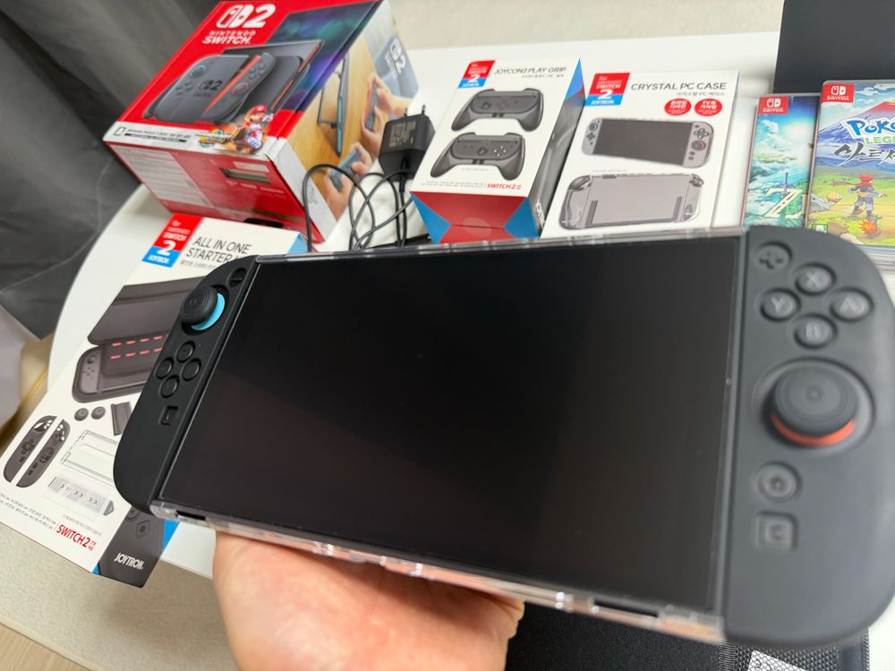 닌텐도 스위치2 민트급 풀세트 + 게임팩 3개 판매합니다--1