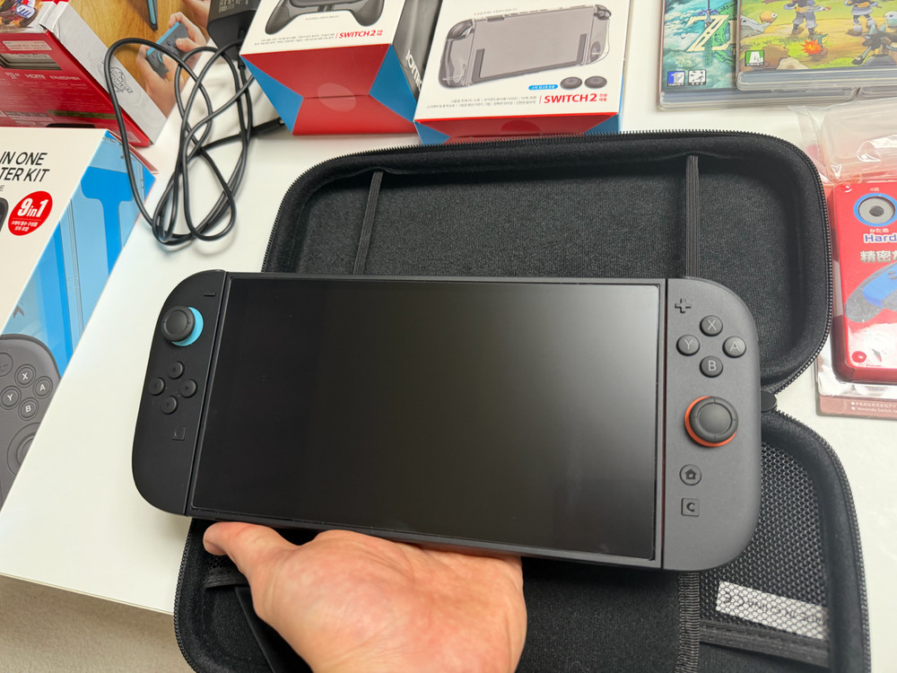 닌텐도 스위치2 민트급 풀세트 + 게임팩 3개 판매합니다--3