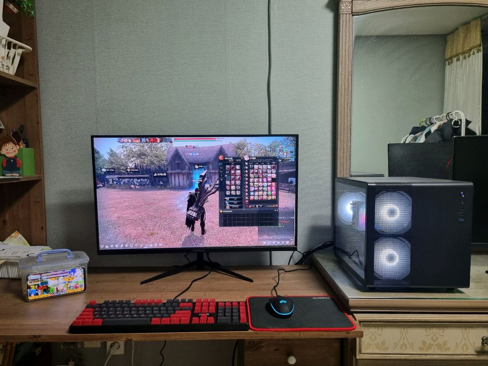 게이밍 컴퓨터세트 이미지