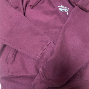스투시 버건디 후드티 이미지
