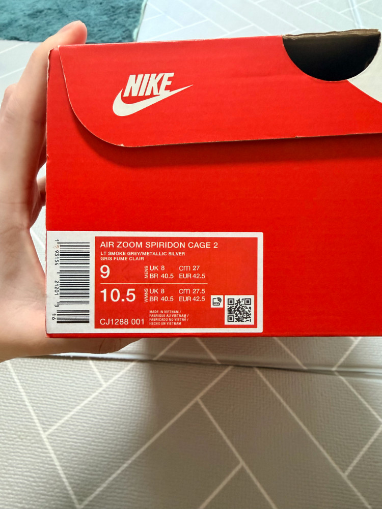 (미사용) 나이키 에어 줌 스피리돈 케이지 2 실버 270~275--3