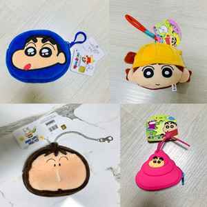 짱구 맹구 유리 동전지갑 파우치 키링 4종 이미지