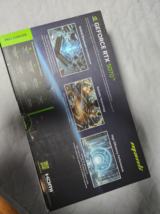 [박스미개봉, 새제품] MANLI 지포스 RTX 5070 Ti Nebula D7 16GB(3년 무상A/S)--1