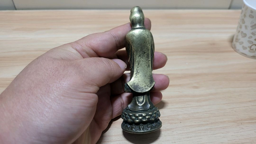 불교예술) 황동 불상 석가모니, 관세음보살 부처님 2점 일괄 이미지