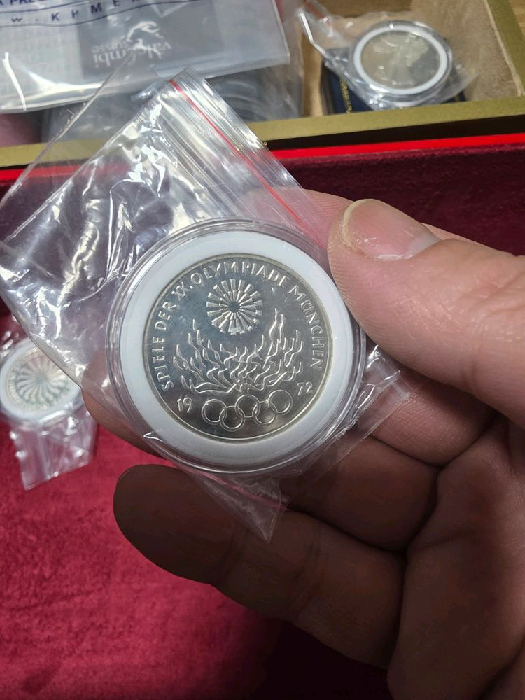 1972년 뮌헨 올림픽 기념 은화 5종 이미지