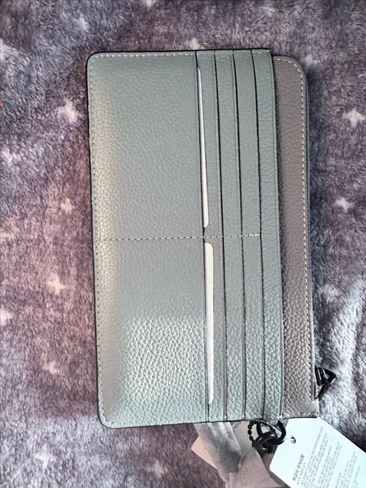 코치 리스틀릿 컬러블락 파우치 손가방 클러치--1