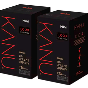 선착순)카누 미니 다크 로스트 아메리카노 130개4박스 무료배송86800원