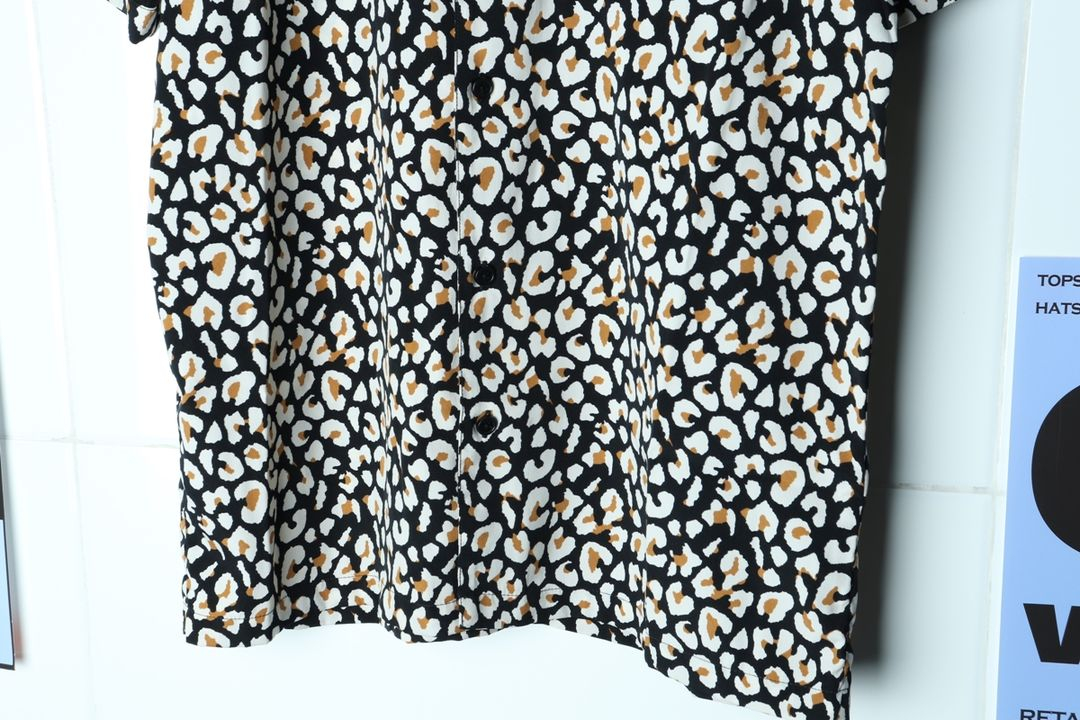 (M-L) 브랜드빈티지 반팔셔츠 남방 레오파드 얇은 이미지