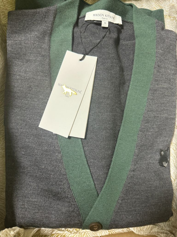 메종키츠네 가디건 볼드 폭스헤드 패치 M사이즈 이미지