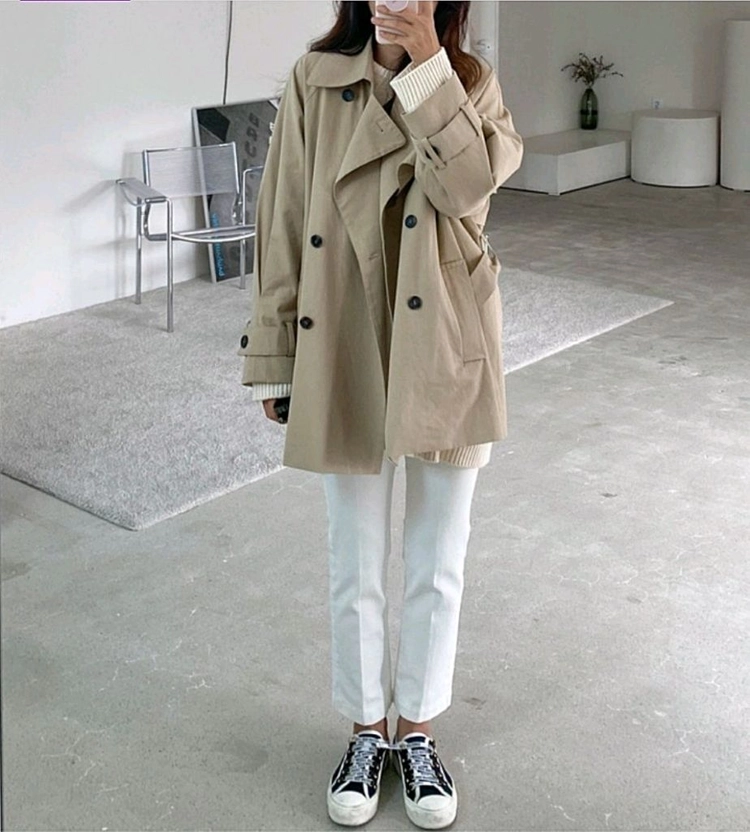 에바주니 어버브 하프 트렌치코트 숏 버버리 이미지