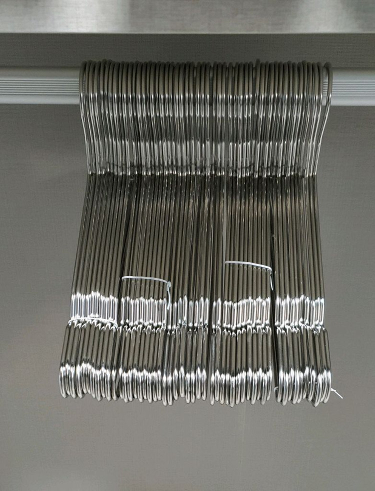 굵기4.5mm 두꺼운 304통스텐 일체형 옷걸이50개--2