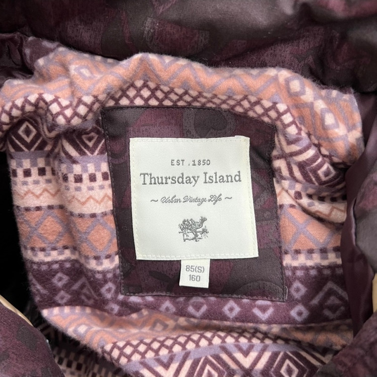 써스데이 아일랜드/다운 패딩 점퍼 자켓 여S 85/라덴--3