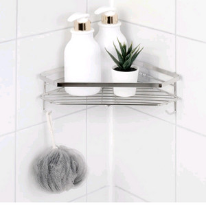 스파이더락 욕실 다용도 코너 선반 (무타공 접착) 이미지