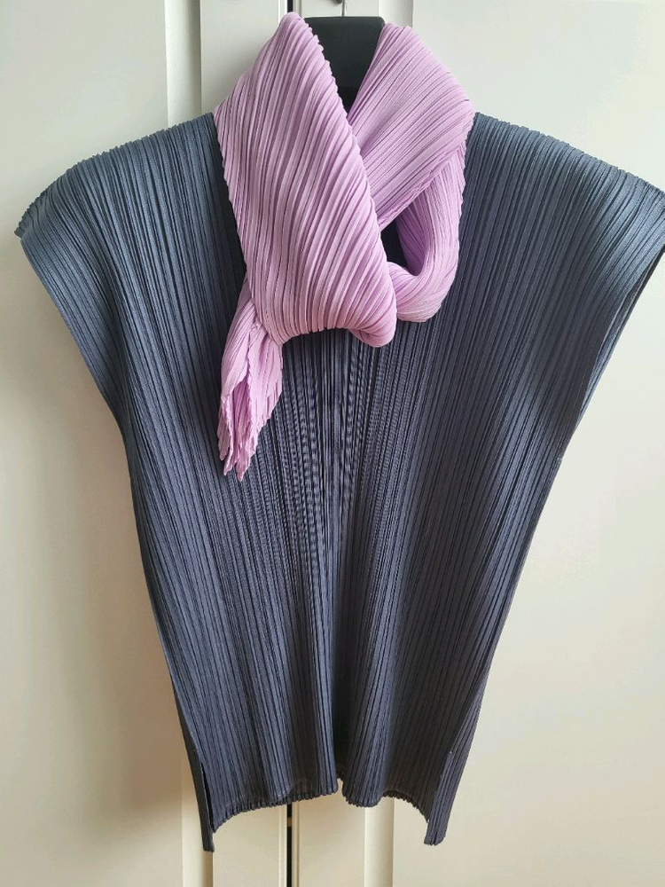 플리츠플리즈 그레이쉬블루 탑가디건 세트 새상품--3