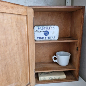 영국 빈티지 파인우드 선반장 약장 카페인테리어소품 이미지