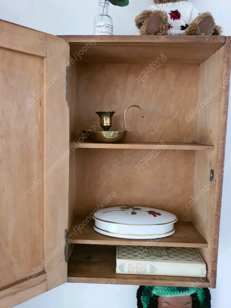 영국 빈티지 파인우드 선반장 약장 카페인테리어소품 이미지
