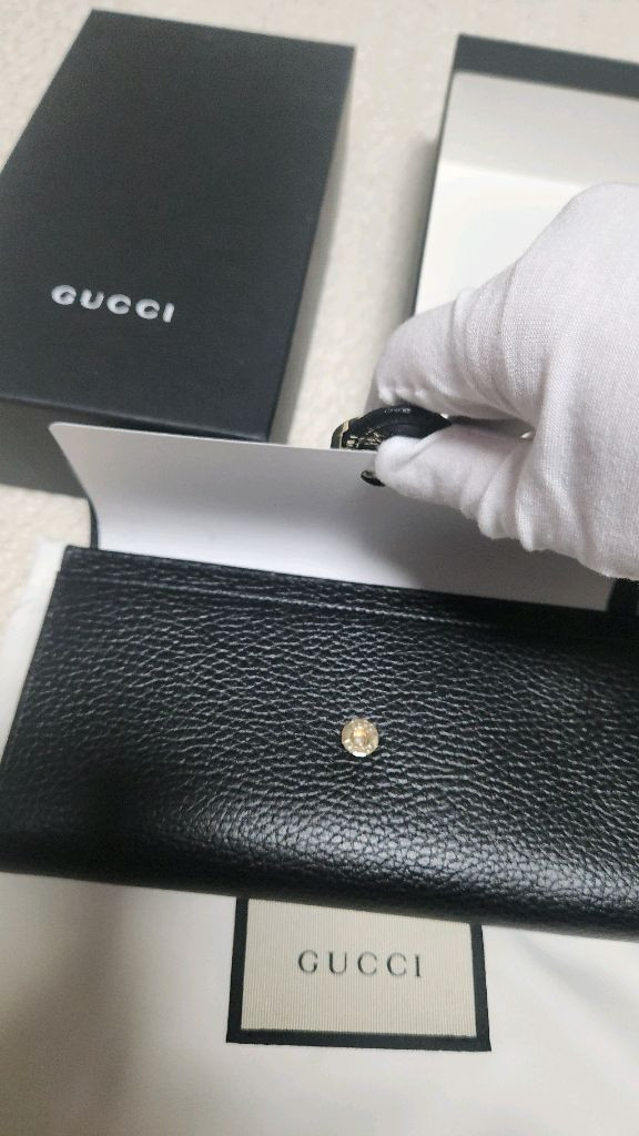 구찌 GG 인터로킹 장지갑 블랙 이미지