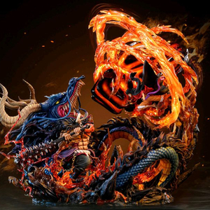 ventus studio 원피스 카이도우 청룡 vs 루피 레드호크 디럭스 레진 피규어 이미지