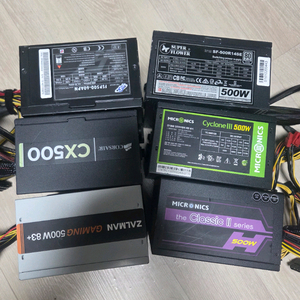 500W 파워서플라이 6개