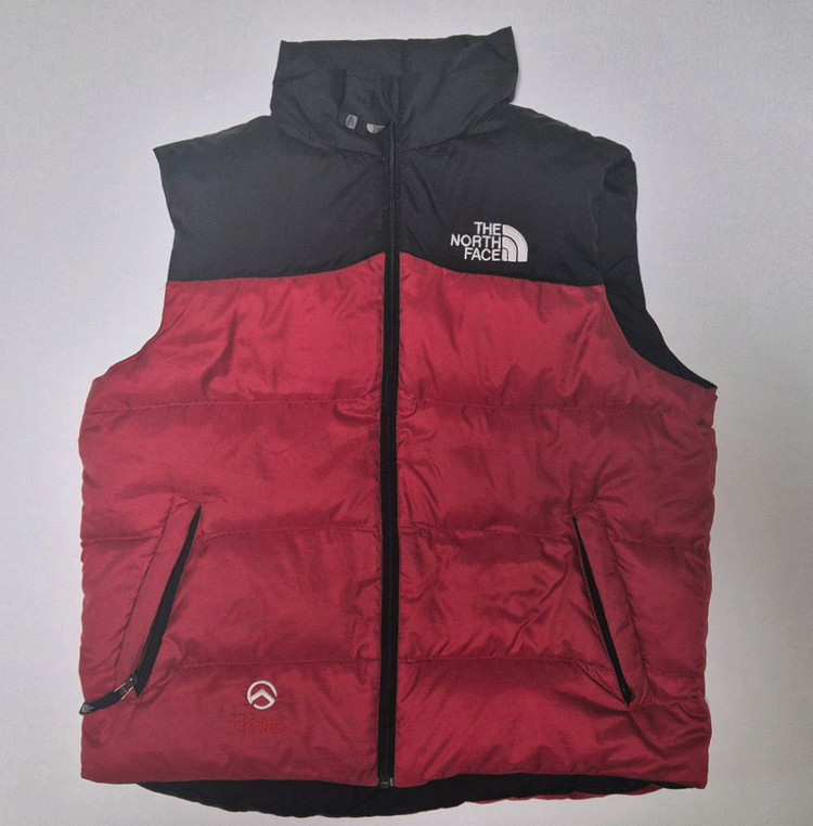 (M/95) 노스페이스 센터 로고 써밋시리즈 구형 패딩 조끼 해외판 이미지
