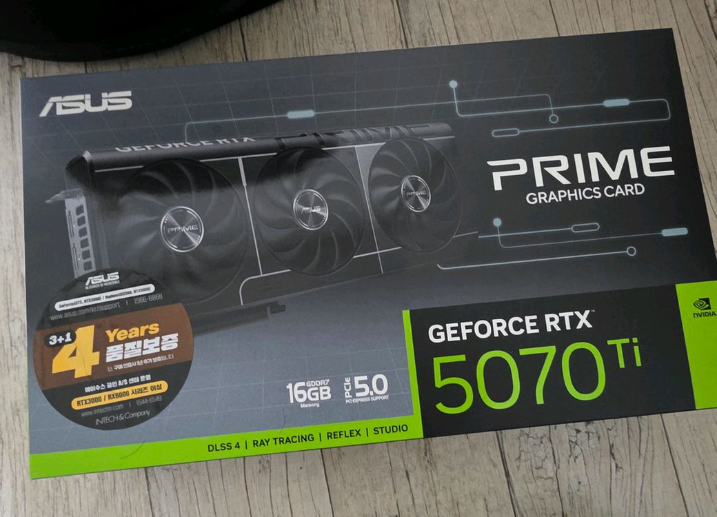 에이수스 ASUS PRIME 지포스 RTX 5070ti 미개봉 판매합니다 이미지