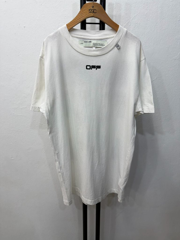 정품) 오프화이트 남성 반팔티 M--0