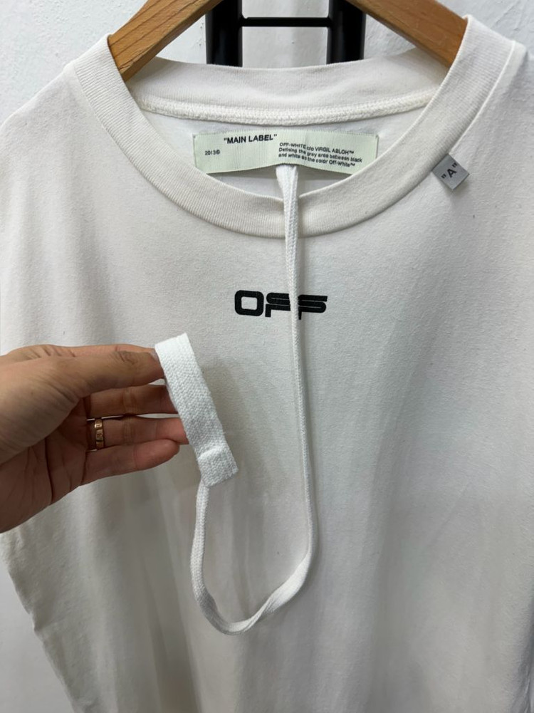 정품) 오프화이트 남성 반팔티 M--3